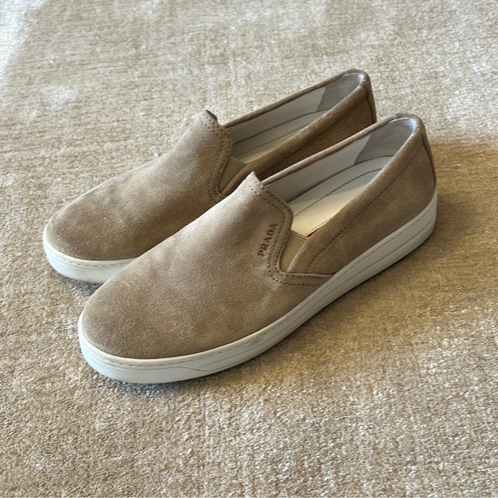 Prada Beige Slip-On Shoes